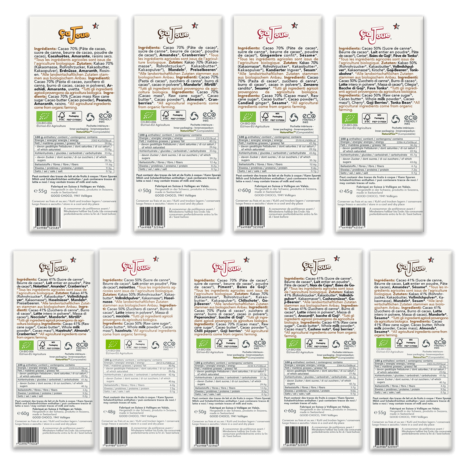 Wooden Gift Box Selection of 9 Dark & Milk Chocolates (9M6-en)