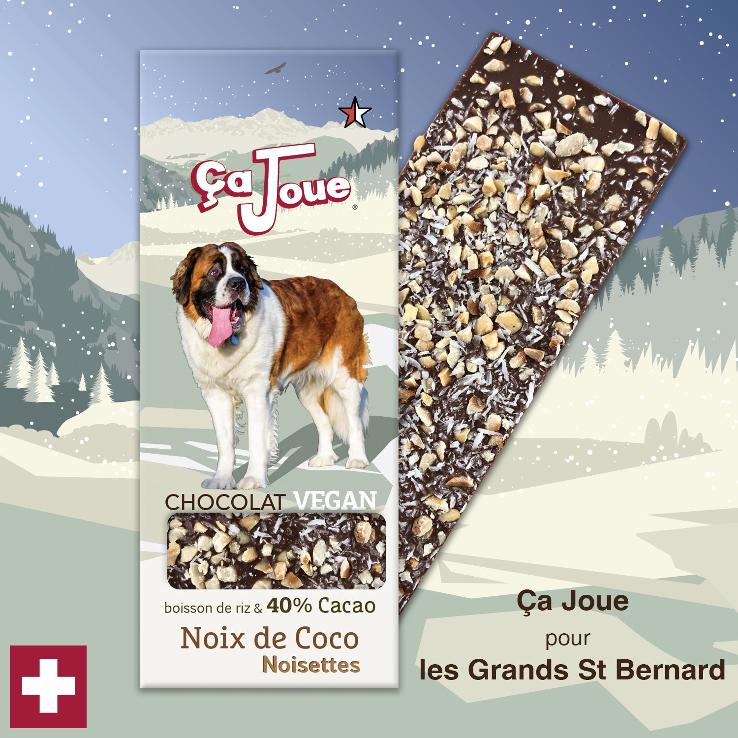 Ça Joue pour les grands St Bernard (Ref-N12) Chocolat du Val de Bagnes