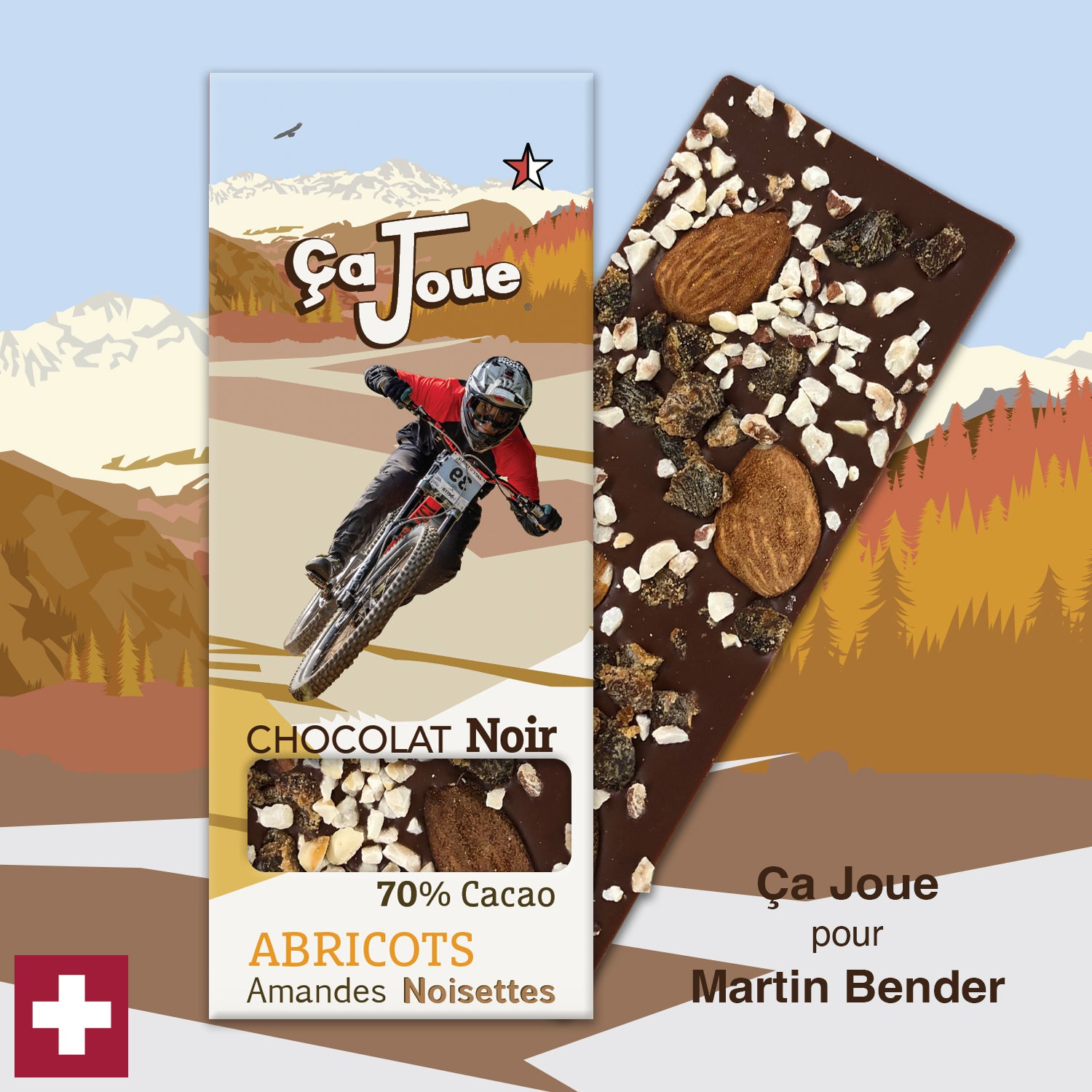 Ça Joue pour Martin Bender (Ref-BN12) Chocolat du Val de Bagnes
