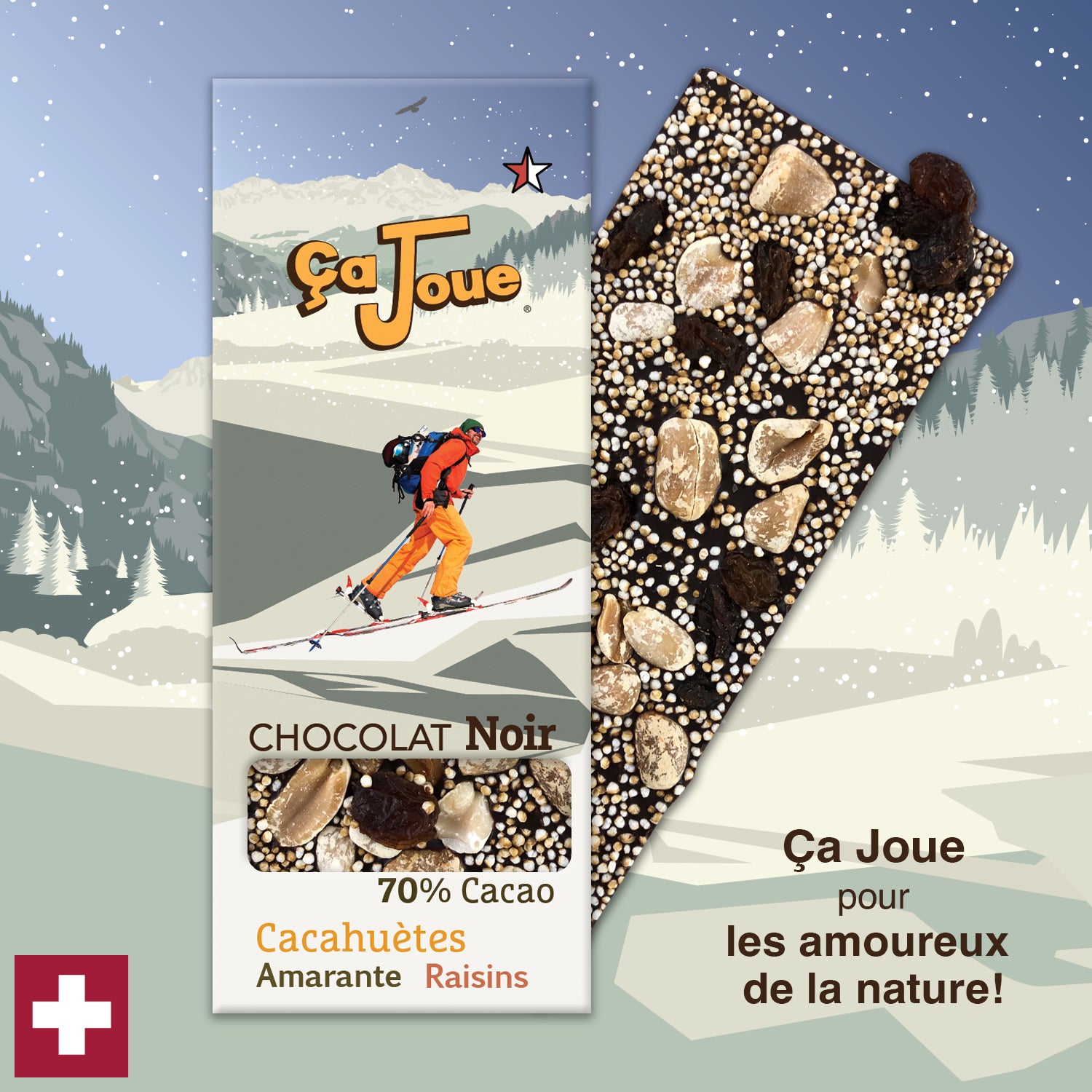 Ça Joue pour les Amoureux de la nature (Ref-BN13) Chocolat du Val de Bagnes