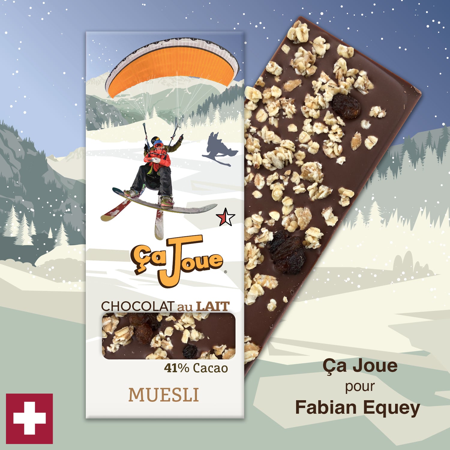 Ça Joue pour Fabian Equey (Ref-N4) Chocolat du Val de Bagnes