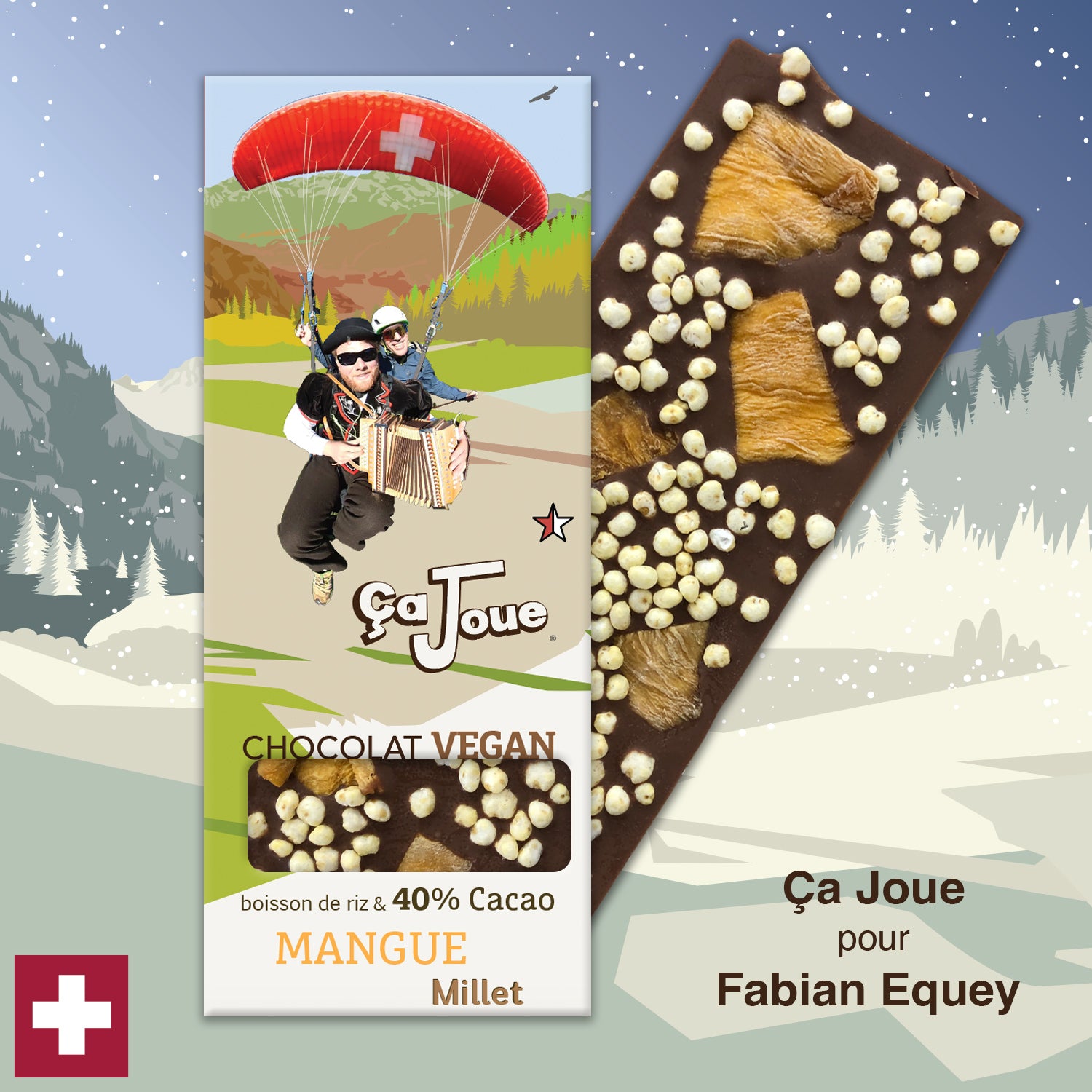 Ça Joue pour Fabian Equey (Ref-N5) Chocolat du Val de Bagnes