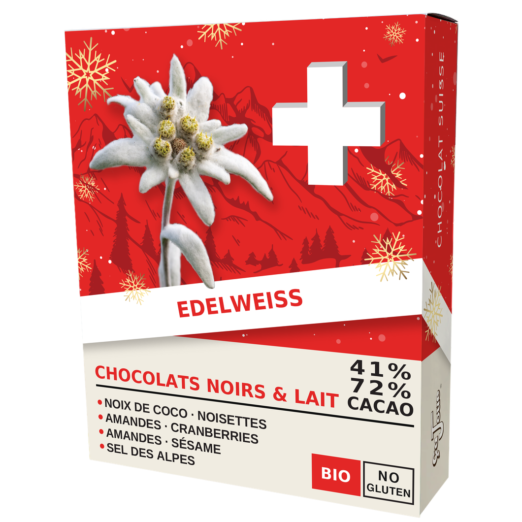 Gift-box of 4 Dark & Milk Chocolates (GB12-W-en)