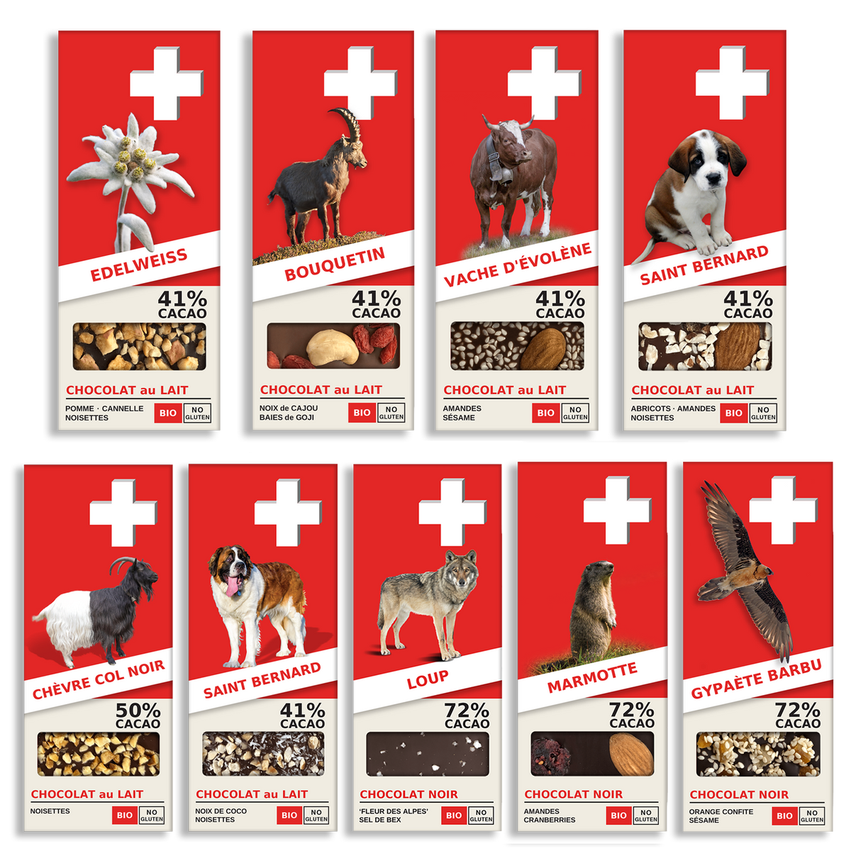 3 Dark & 6 Milk Chocolates - (WGB9-6-en)