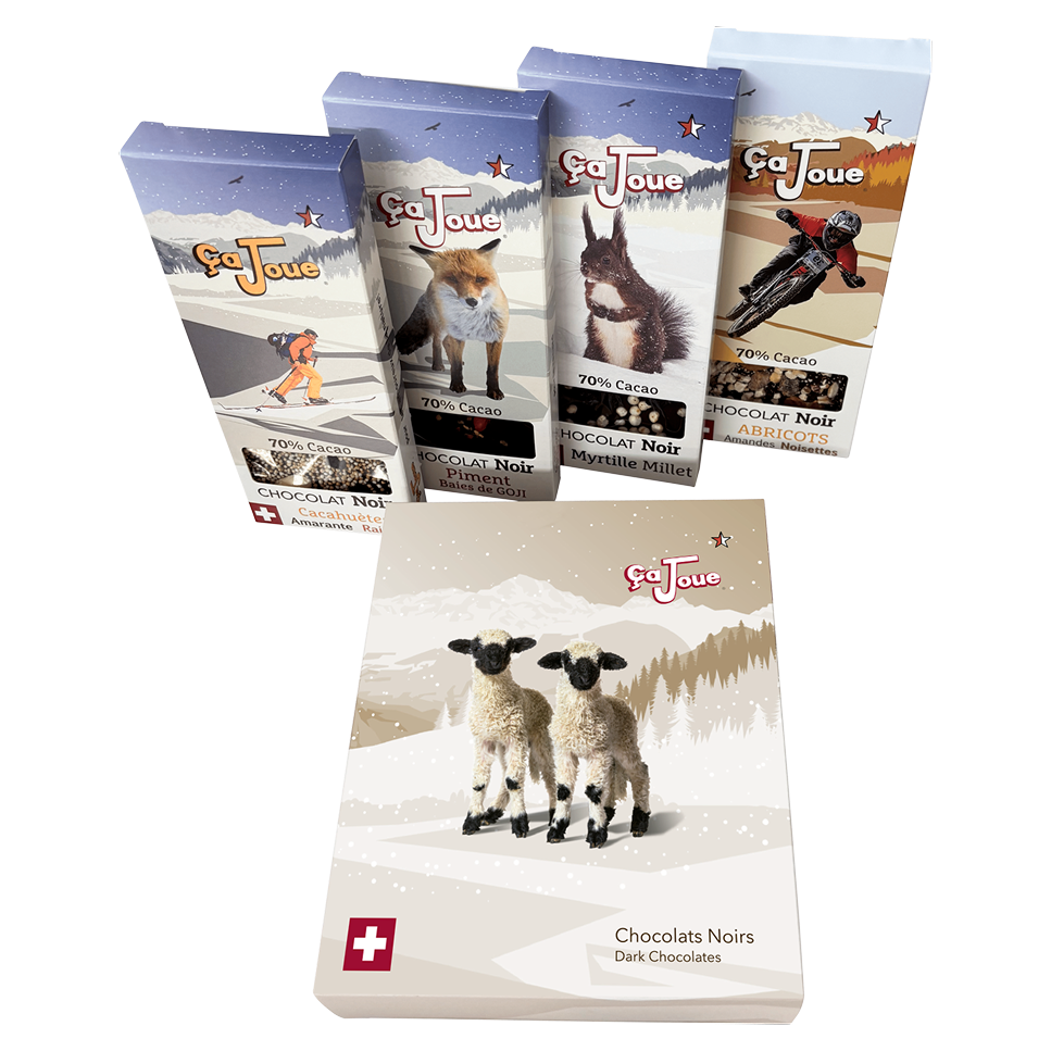 Gift Box Nez Noirs: Selection of 4 Dark Chocolates (Ref GB1)