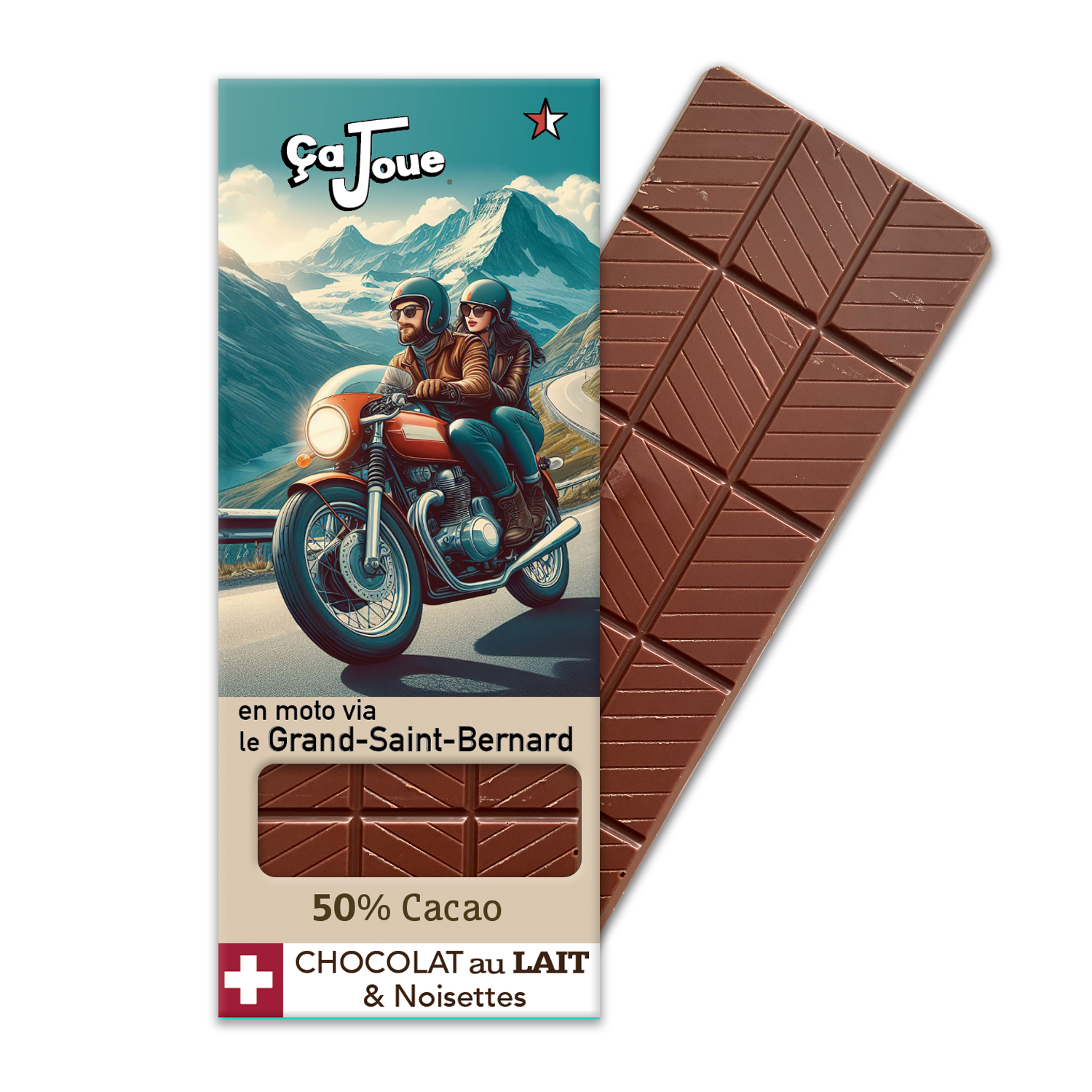 Chocolat au Lait suisse 50% Cacao aux Noisettes