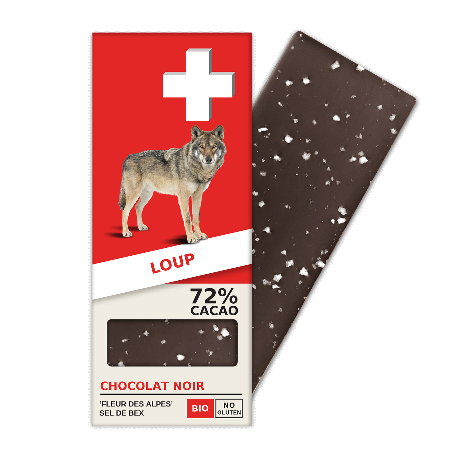 LOUP: Dark Chocolate 72% Cacao, Salt from the Alps (BN2-S)