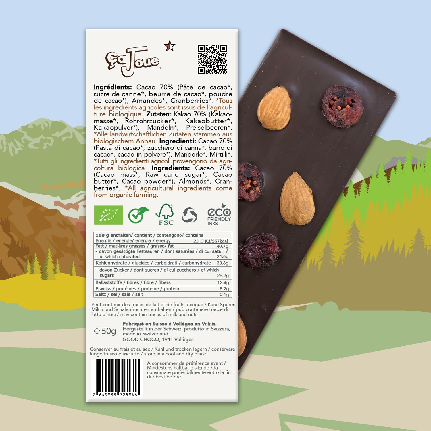 Ça Joue für die Murmeltiere (Ref-BN5) Schokolade aus Val de Bagnes
