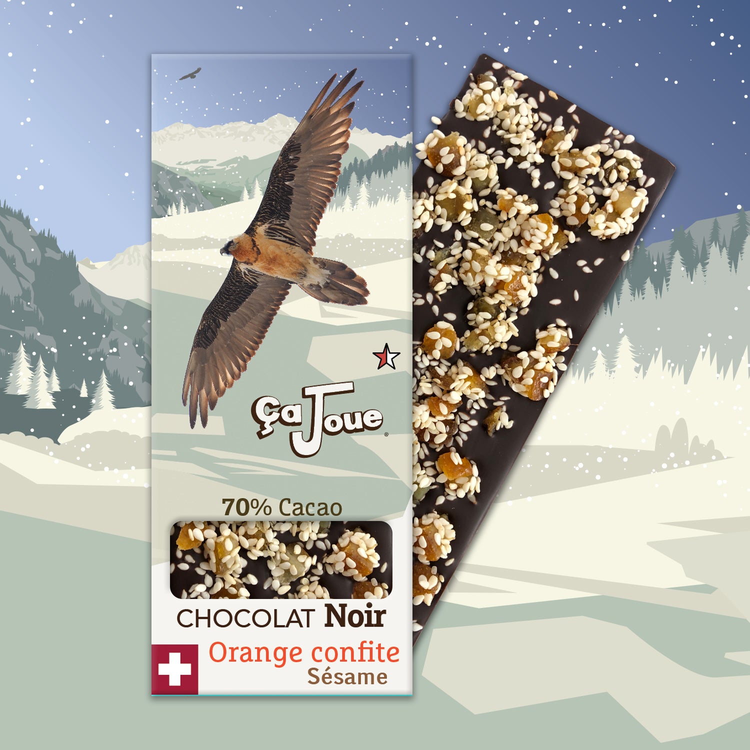Ça Joue for the Bearded Vultures (Ref-BN7) Chocolate from Val de Bagnes