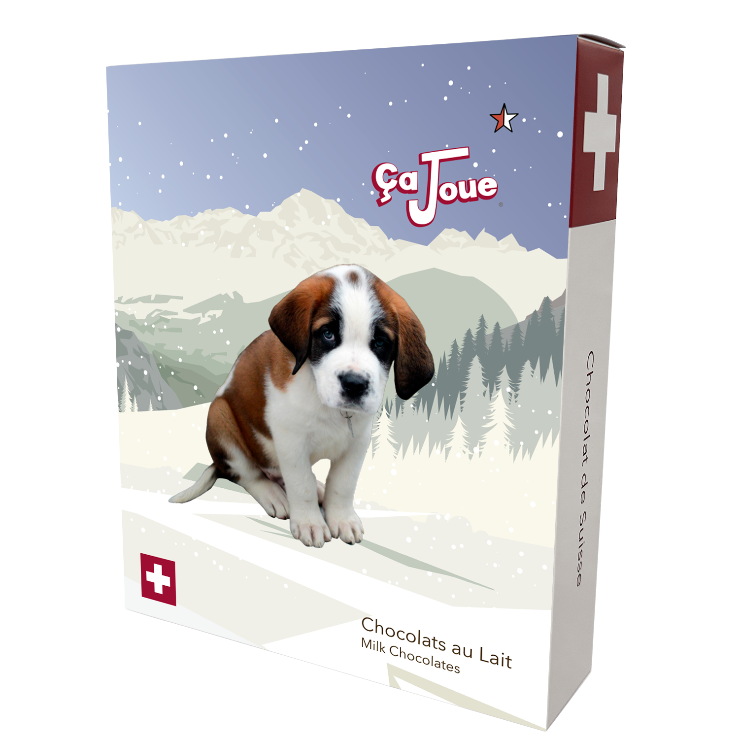 Coffret Cadeau Sélection de 4 Chocolats au Lait Suisse (L1-fr)