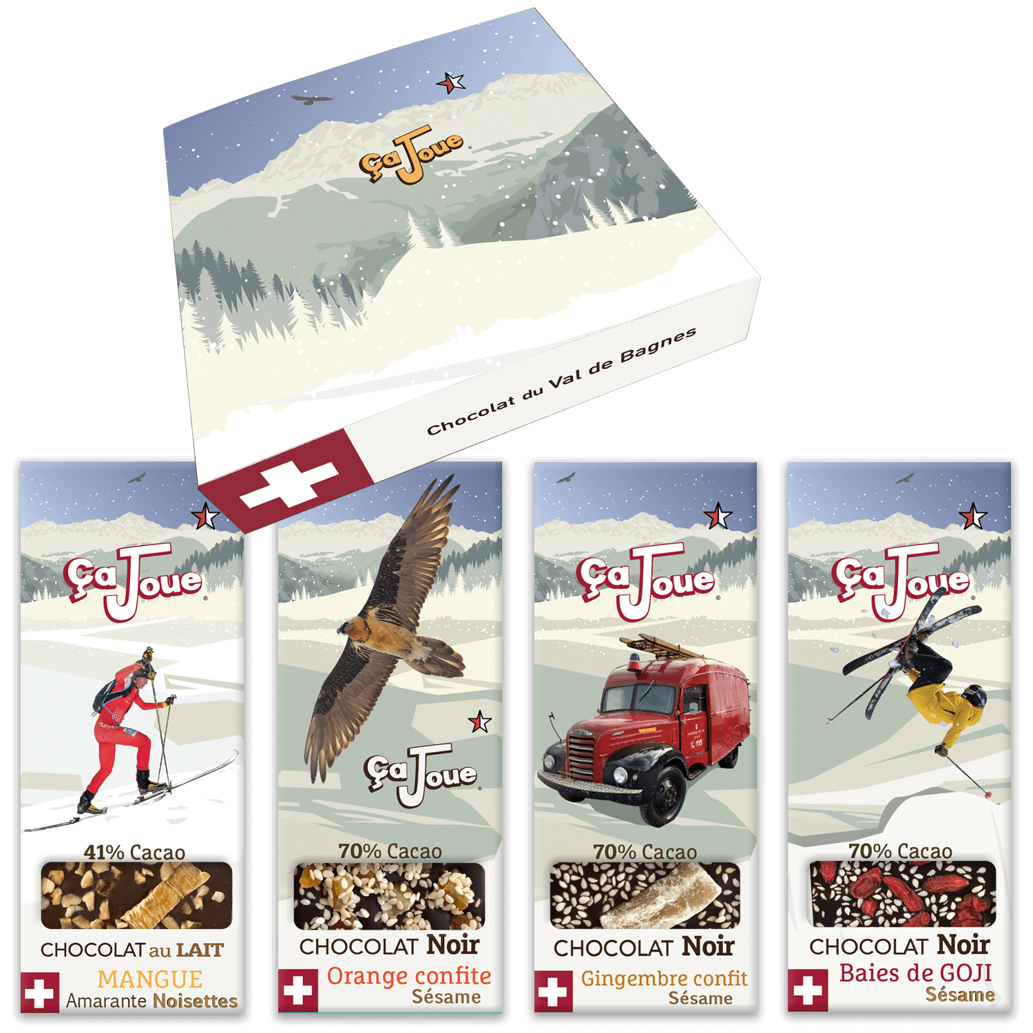 M5-en- Gift Box with a Selection of 4 Dark & Milk Chocolates
