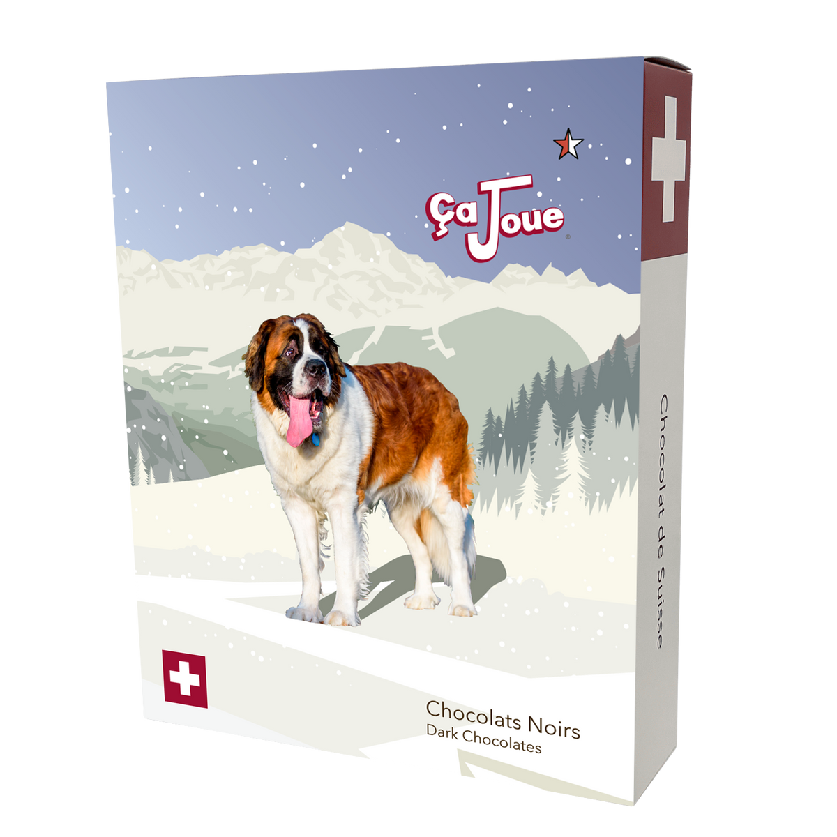Coffret Cadeau de 4 Chocolats Noirs Suisses, bio, sans gluten