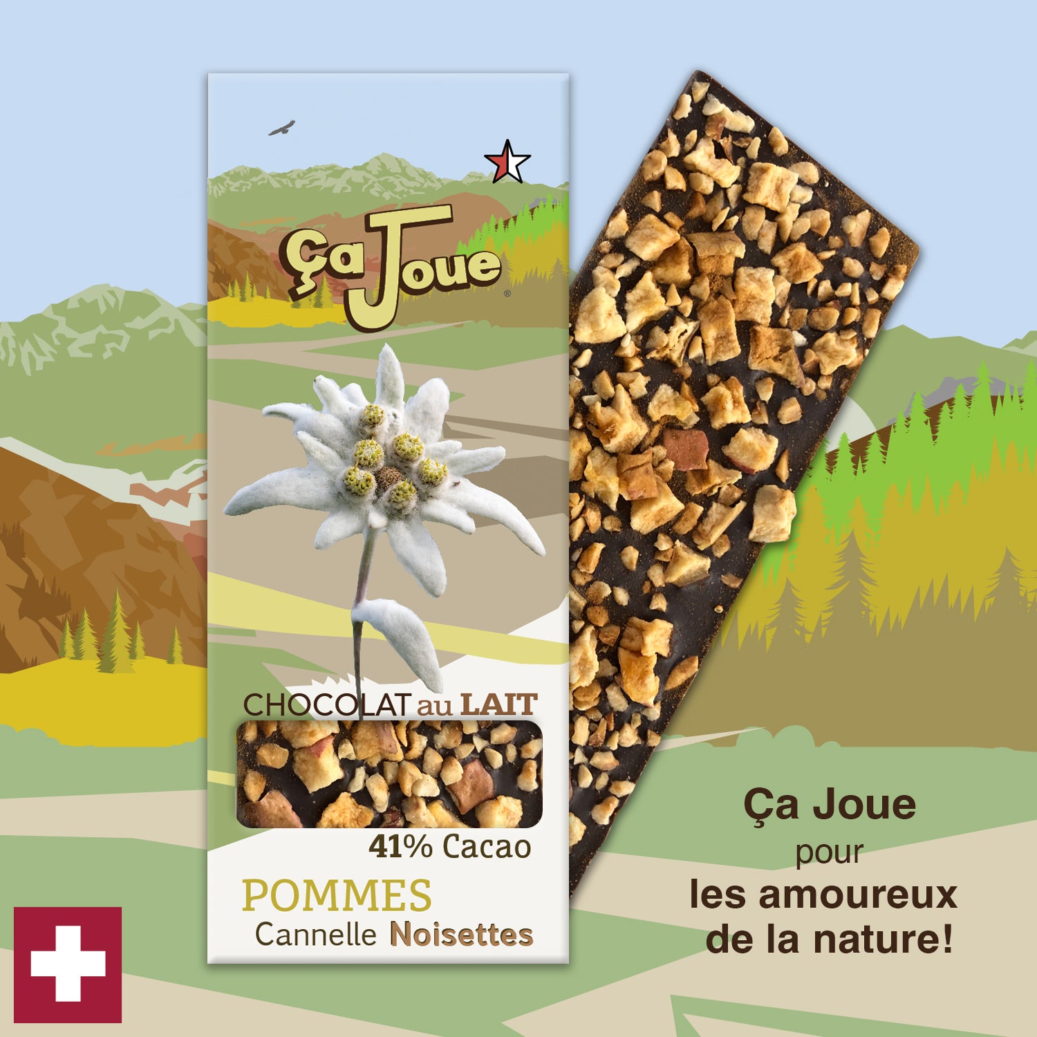 Ça Joue for the Edelweiss (Ref-BL4) Milk Chocolate from Val de Bagnes