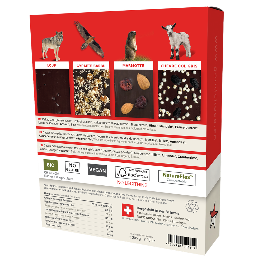 Gift-box of 4 Dark Chocolates (GB1-S-en)