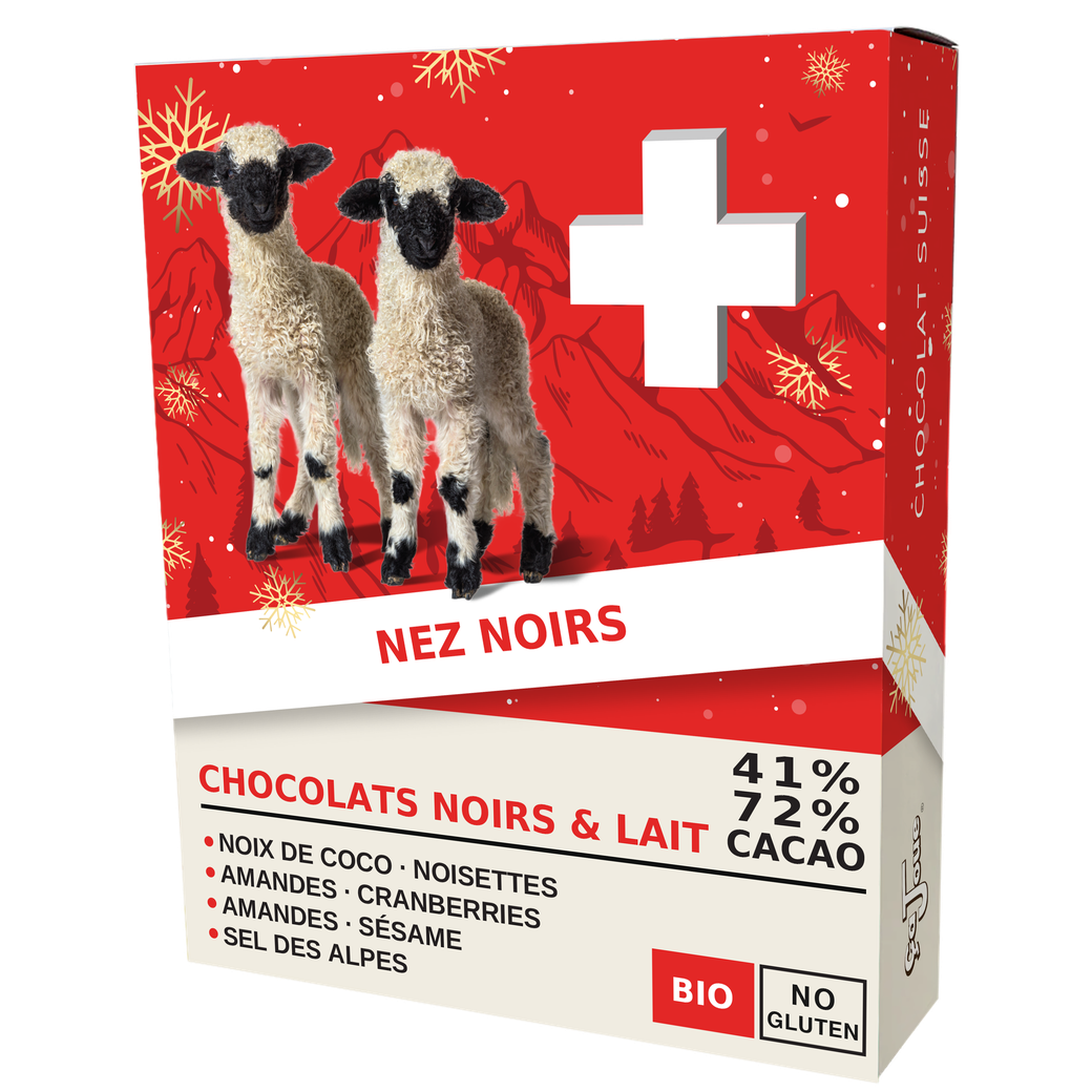 Gift-box of 4 Dark & Milk Chocolates (GB11-W-en)