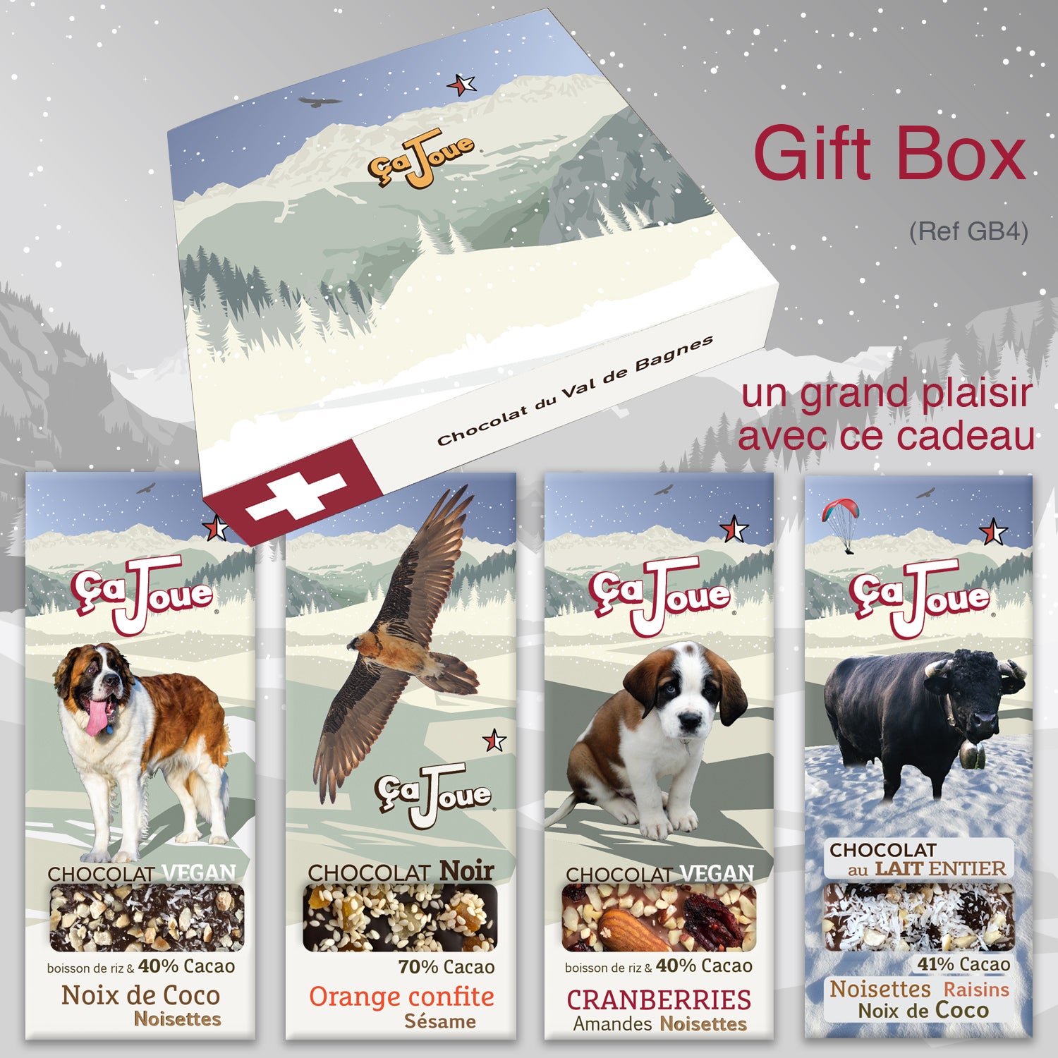 Gift Box (Ref GB4) Chocolate from Val de Bagnes