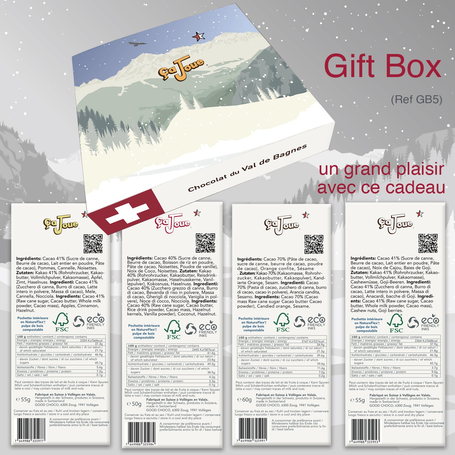 Gift Box (Ref GB5) Chocolate from Val de Bagnes
